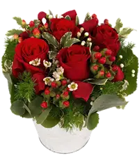 Rose rosse e bacche