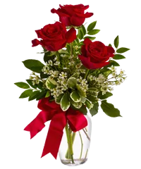 Tre rose rosse